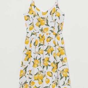 H&M lemon print short dress
